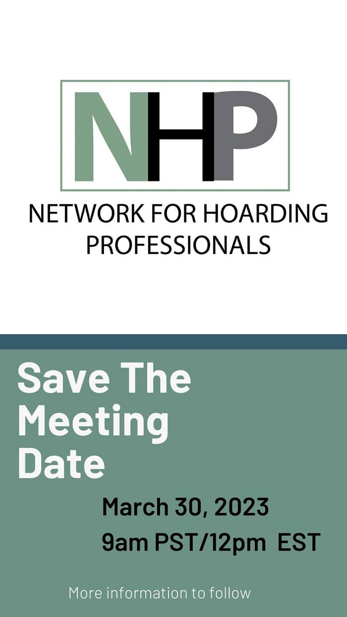Network for Hoarding Professionals Meeting on March 30, 2023
